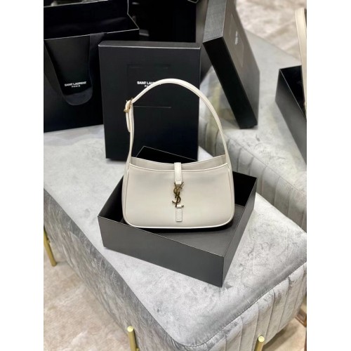 SAC À MAIN YSL EN CUIR BRILLANT Y687228 blanc