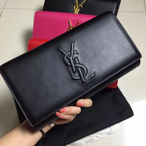 Yves Saint Laurent Pochette en cuir de veau Belle De Jour Y7145 Noir