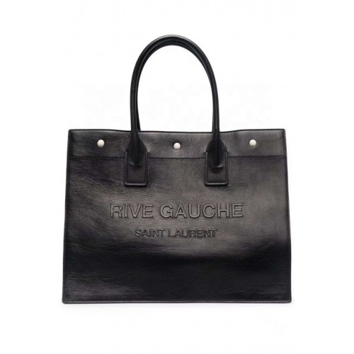 Yves Saint Laurent Sac cabas en cuir de veau Y677480 noir