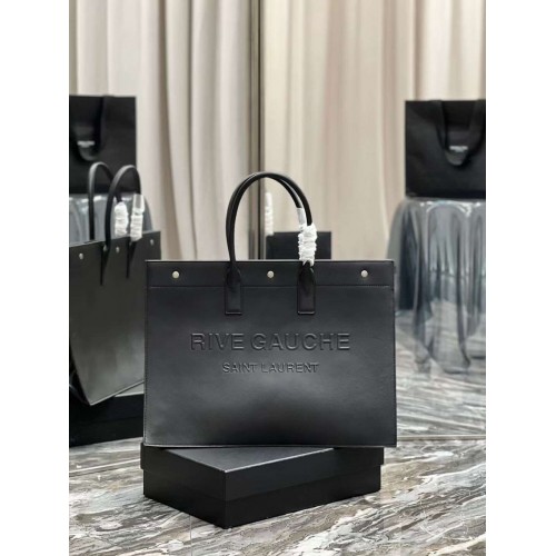 Yves Saint Laurent Sac cabas en cuir de veau Y677481 noir