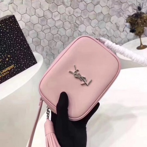 Yves Saint Laurent Sac à bandoulière en cuir de veau 5804 Rose