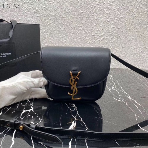 Yves Saint Laurent PETIT CARTABLE KAIA EN CUIR LISSE 619740 Noir
