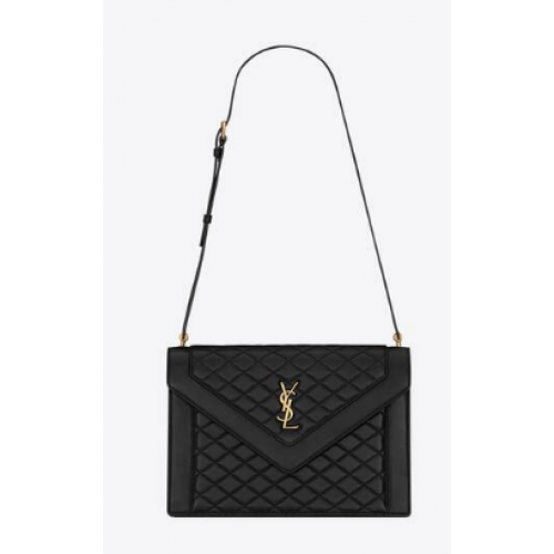 Yves Saint Laurent Sac à bandoulière en cuir de veau 6688631 noir