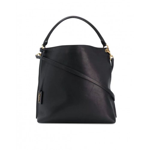 Yves Saint Laurent Sac à bandoulière en cuir de veau Y635266 noir