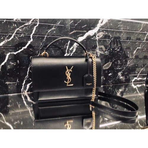 Yves Saint Laurent Sac fourre-tout en cuir de veau Y634723 noir