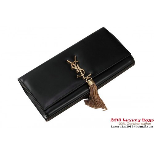 Yves Saint Laurent Classique Monogramme Gland Pochette Y041 Noir