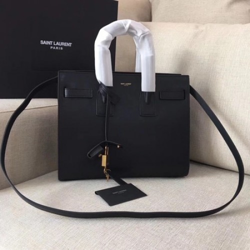 Yves Saint Laurent Classique Sac De Jour Sac En Cuir Lisse Y398709 Noir