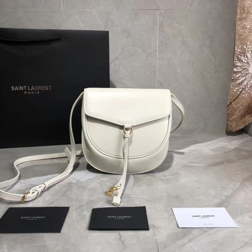 Yves Saint Laurent Sac à bandoulière en cuir de vache Y551559 Blanc