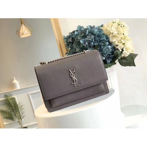 Yves Saint Laurent Cross-body Original Sac à bandoulière en cuir Y8607 Gris