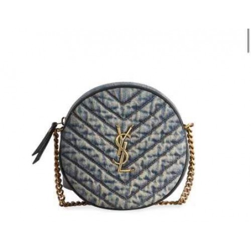 Yves Saint Laurent DENIM POCHETTE Sac Y621333 abricot