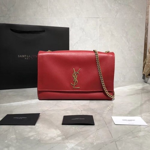 Yves Saint Laurent Double Skin Use Original Sac à bandoulière en cuir Y553804 Rouge