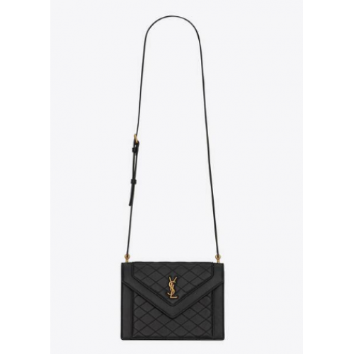 Yves Saint Laurent GABY MINI SATCHEL EN CUIR D'AGNEAU MATELASSÉ 6855741 noir