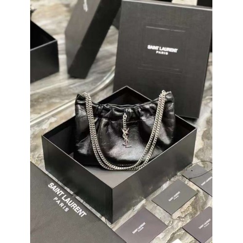 Yves Saint Laurent GABY SATCHEL EN CUIR D'AGNEAU MATELASSÉ 581632 noir