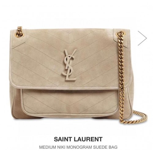 Yves Saint Laurent EN DAIM ET CUIR LISSE Y498894E marron