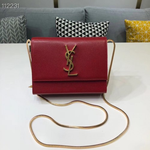 Yves Saint Laurent Kate mini sac à bandoulière en cuir d'origine Y593122 rouge