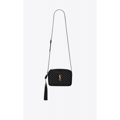 Yves Saint Laurent LOU SAC CAMERA EN CUIR MATELASSÉ 612544 noir