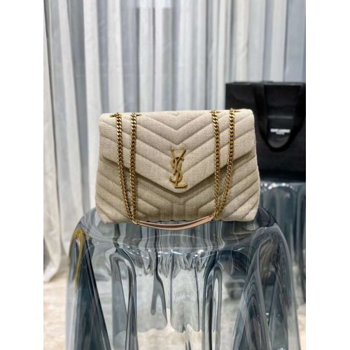 Yves Saint Laurent PETIT LOULOU EN LIN MATELASSÉ Y587216