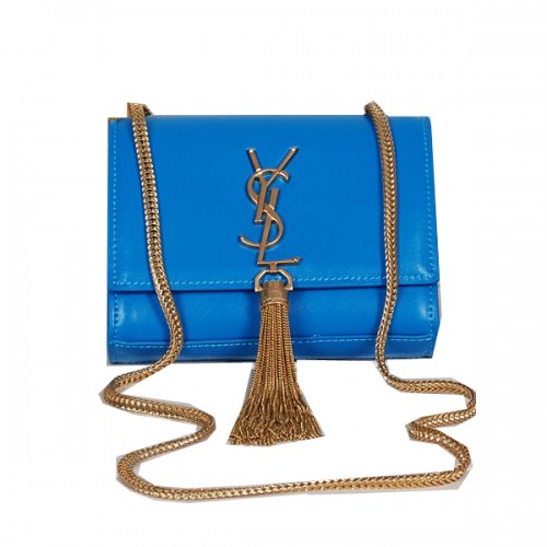 Yves Saint Laurent MINI Monogramme Cross-body Sac à bandoulière Bleu
