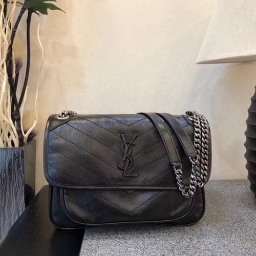 Yves Saint Laurent Sac à chaîne moyen Niki 498894 Noir