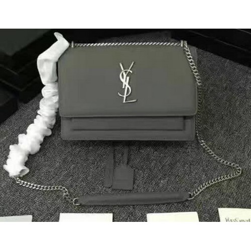 Yves Saint Laurent Monogramme Cross-body Sac à bandoulière Y3370 Gris