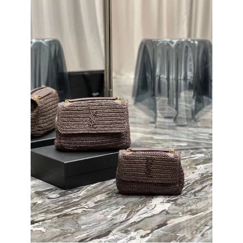 Yves Saint Laurent Niki Weave Sac Y30261 Marron Foncé