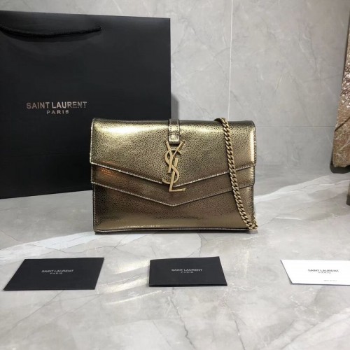 Yves Saint Laurent Original Sac à Bandoulière en Cuir Y554763 Bronze Or