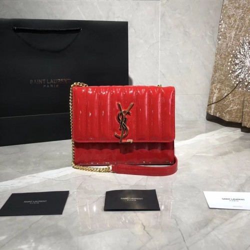 Yves Saint Laurent Patent Original Sac à bandoulière en cuir Y554125 Rouge