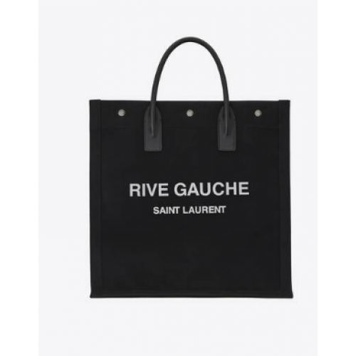 Yves Saint Laurent RIVE GAUCHE N/S SAC SHOPPING EN COTON 9E1070 noir