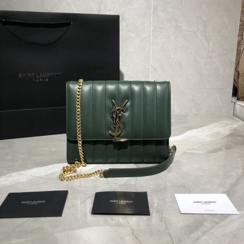 Yves Saint Laurent Sheepskin Original Sac à bandoulière en cuir Y554125 Vert