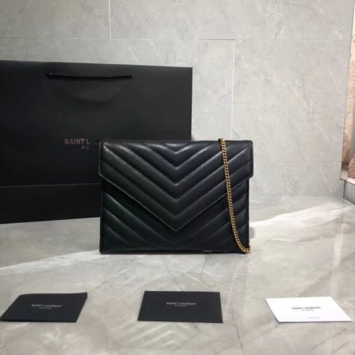 Yves Saint Laurent Sac à bandoulière en cuir d'origine Y569267 Noir