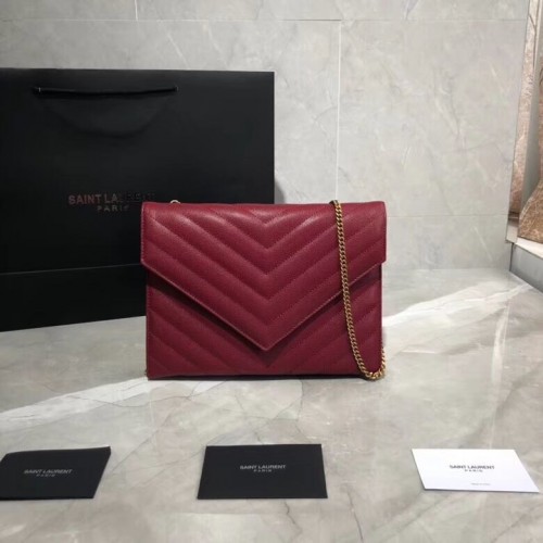 Yves Saint Laurent Sac à bandoulière en cuir d'origine Y569267 Rouge