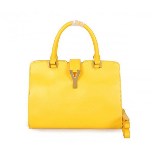 Yves Saint Laurent Small Cabas Chyc Bag in Clafskin YSL8336 Yellow