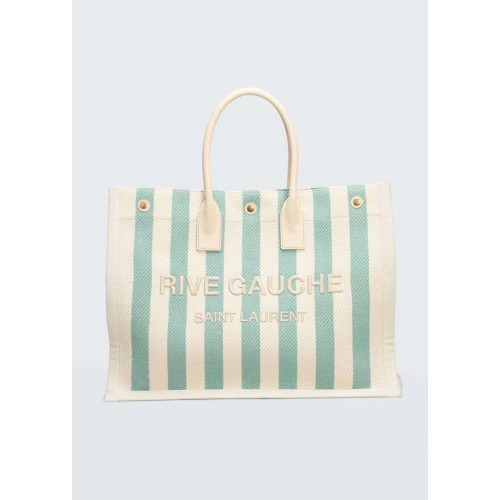 Yves Saint Laurent TWEED ET AGNEAU cabas Y677922 bleu clair