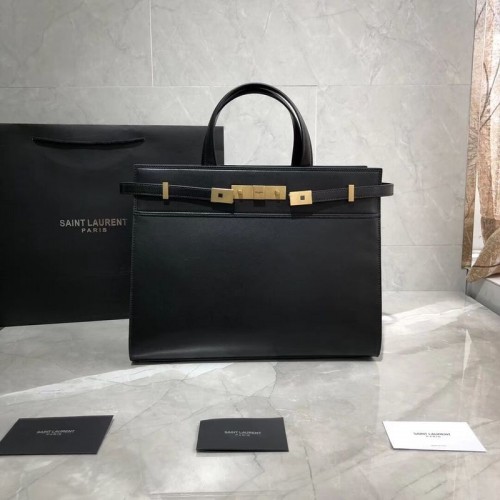 Yves Saint Laurent Sac à main en cuir d'origine Y568702 Noir
