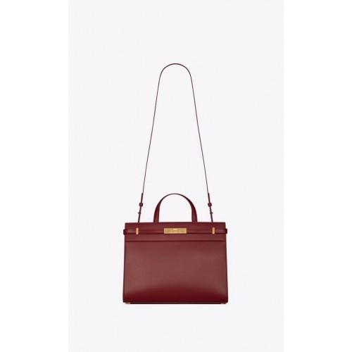 Yves Saint Laurent Sac à main en cuir d'origine Y568702 Rouge