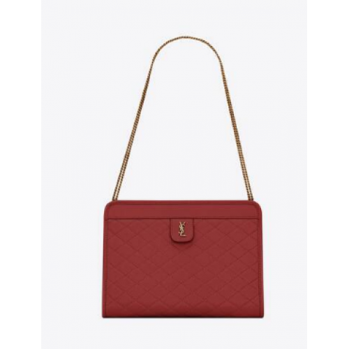Yves Saint Laurent POCHETTE BÉBÉ VICTOIRE EN CUIR Y357361 rouge