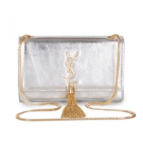 Yves Saint Laurent mini Monogramme Cross-body Shoulder Bag 326076 Silver