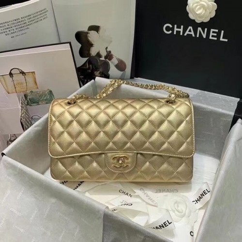 sac à main chanel classic Lambskin gold Metal A01112 gold