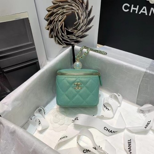 chanel petite vanité avec chaine AP2118 Vert