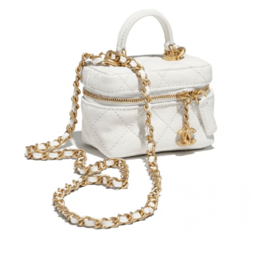 chanel petite vanité avec chaîne AP2194 blanc