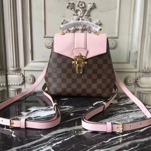 Louis vuitton hot springs sac à dos Original cuir CLAPTON 42259 rose
